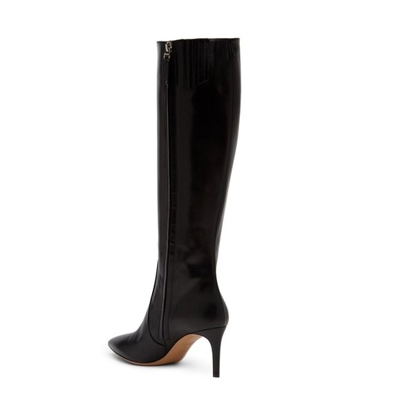 $1250+ BALLY Eilette Point Toe Boot BLACK LEATHER GLAMOROUS SLEEK 35.5 5.5(M7) - Picture 2 of 11